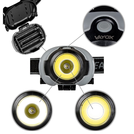 Scheinwerfer 170lm LED COB 3xAA VAYOX VA0119