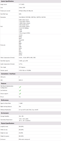 CCTV KIT AHD 8CH DVR 4x 720P Kameras