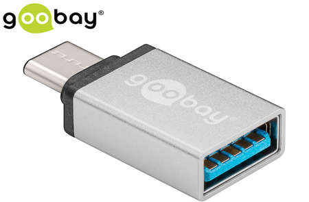 Adapter USB-C - USB 3.0 goobay, srebrny
