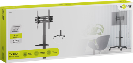Stand prezentacyjny na kółkach z uchwytem do TV 37-70" do 35kg Goobay BASIC CART L