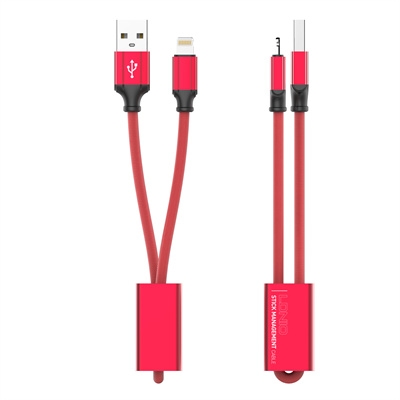 Kabel do szybkiego ładowania USB-A + Lightning z brelokiem LDNIO LC98