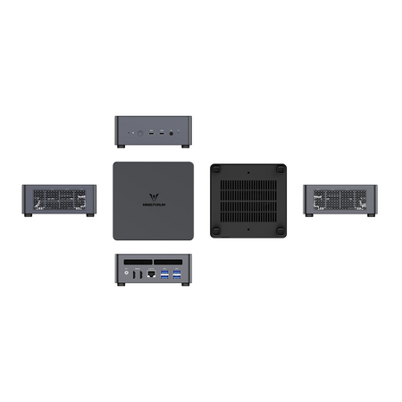 Minisforum UM790 PRO Hochgeschwindigkeits-Mini-PC, AMD Ryzen 9 7940HS, AMD Radeon 780M, 64GB RAM DDR5, 2 x M.2 SSD 1 TB, Windows 11 Pro, 8K