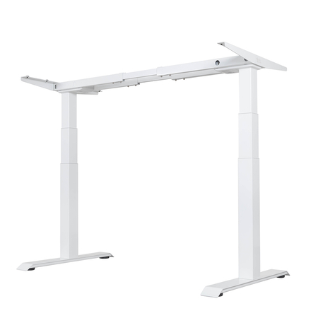 Biurko elektryczne Spacetronik SPE 232OW białe blat 158x80 Orzech Ambasador