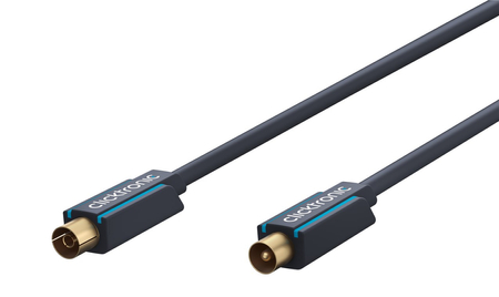CLICKTRONIC Przyłącze kabel antenowy TV IEC gn.TV/wt.TV ekranowane 2m - zdjęcie 2