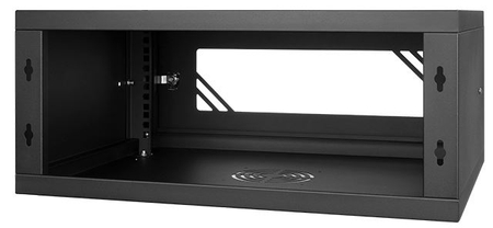 19'' 4U Rack 600x350mm BLACK Glastür