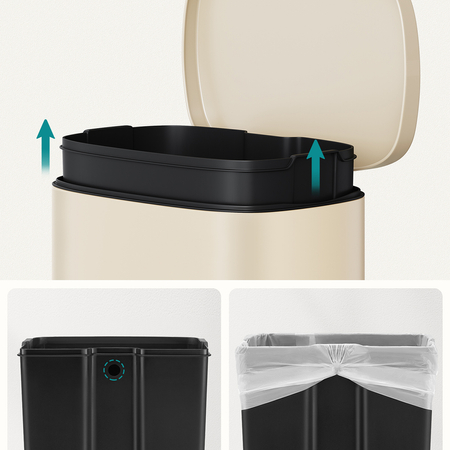 Funky Trash Can Gold Black Spacetronik Pojedynczy