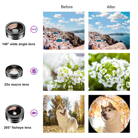 Apexel Objektive und Filter für Smartphone 11in1 DG11