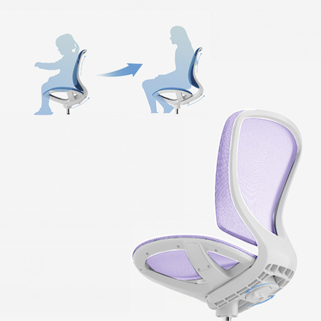 Ergonomiczne krzesło do nauki dla dziecka – fioletowe - Spacetronik SPC-XD02V