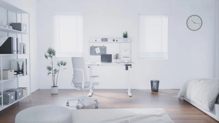 ECO Półka nad biurko bez wiercenia Spacetronik SPB-118WW_120 OUTLET