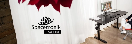 OUTLET Biurko pneumatyczne z regulacją wysokości Spacetronik Moris 140×68
