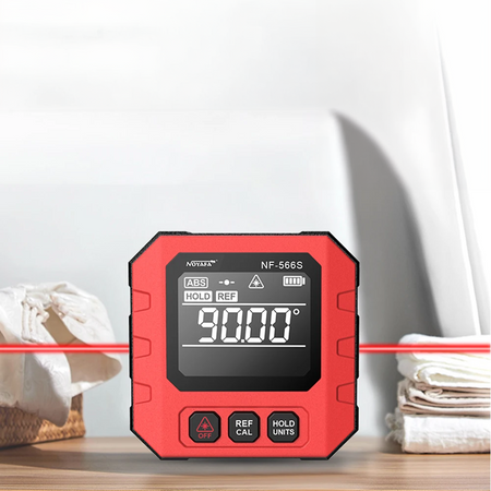 Poziomica laserowa, magnetyczna z kątomierzem cyfrowym NOYAFA NF-566S - zdjęcie 2