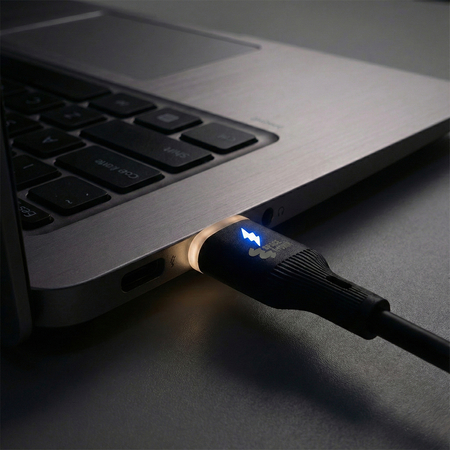 Kabel LED silikonowy USB-C do USB-C 1m