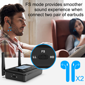 B03Plus Nadajnik Odbiornik Bluetooth z LCD 50m