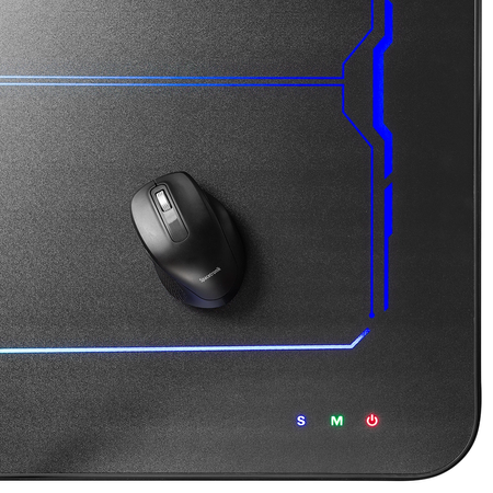 Biurko gamingowe elektryczne RGB z regulacją wysokości 120x60