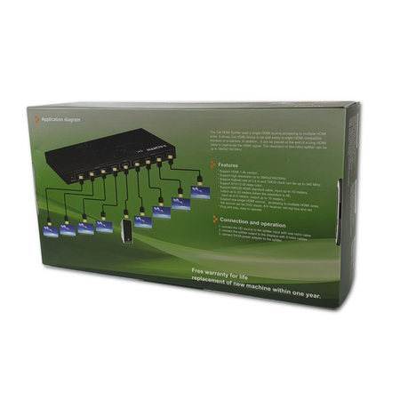 Rozgałęźnik HDMI 1x8 Spacetronik SPH-RS108_V14 1/8