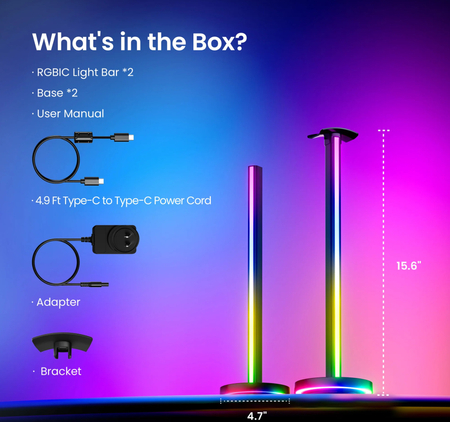 Lampki na biurko nastrojowe z uchwytem na słuchawki RGB Yeelight YLFWD-0021