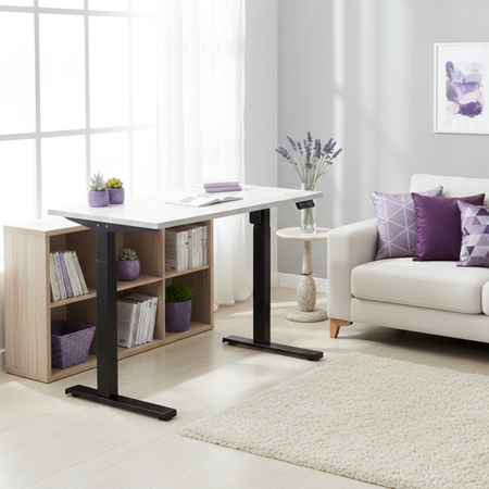 Biurko elektryczne Spacetronik SPE-152B z blatem 158×80 biały alaska - zdjęcie 2