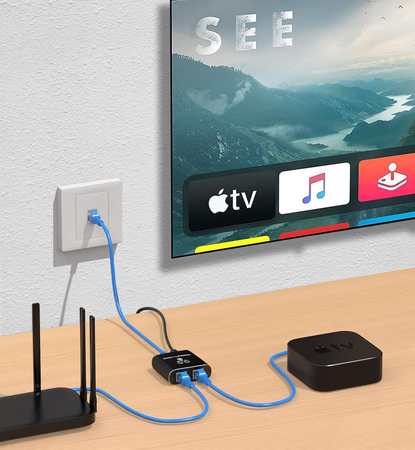 Rozdzielacz sieciowy RJ45 1 na 2 SP-LC22 Outlet A-