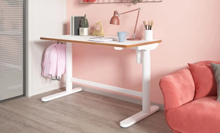 Biurko regulowane elektrycznie OUTLET dla dziecka Spacetronik XD 100x50 cm (białe) SPE-X112W