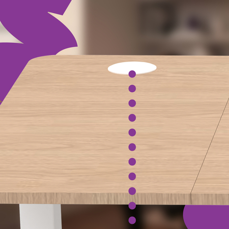 Zestaw ergonomiczny biurko Moris SPEO112BB fotel Gerd lampa GLOW D22 Pro