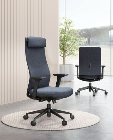 Krzesło biurowe ergonomiczne Spacetronik HAVARD-01 niebieskie - zdjęcie 2