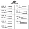 Satz mit 9 Präzisionspinzetten ESD SPM-T03
