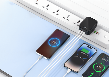 Ladegerät 32W 3 Port USB PD QC Ldnio Q334 schwarz - zdjęcie 2