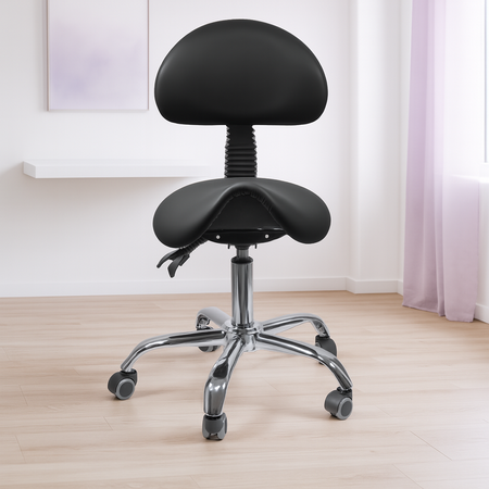 Ergonomiczny hoker regulowany SELLA czarny - zdjęcie 2