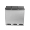 Funky Trash Can Silver Black Spacetronik Potrójny