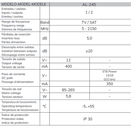 Alcad AL-245 12V 400mA Stromversorgung für 12V Verstärker