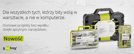 Wkrętak + bity/nasadki ZESTAW 37-elementowy WALIZKA Goobay