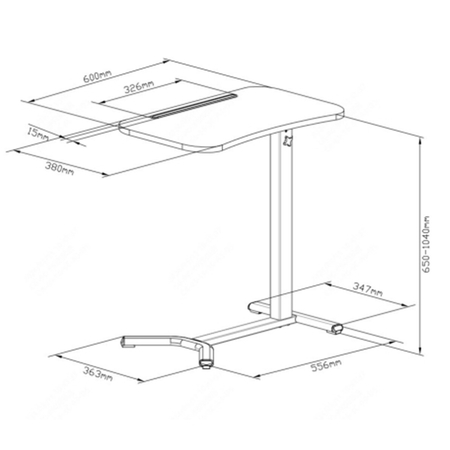 Stolik regulowany Spacetronik Buddy 19 Czarny 7kg