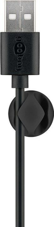 Kabelorganisator Kleber 3M schwarz für 2 Kabel Goobay