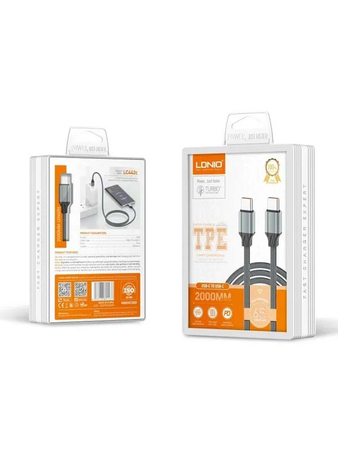 Kabel do szybkiego ładowania USB-C na USB-C 65W LDNIO LC442C 2m - zdjęcie 2