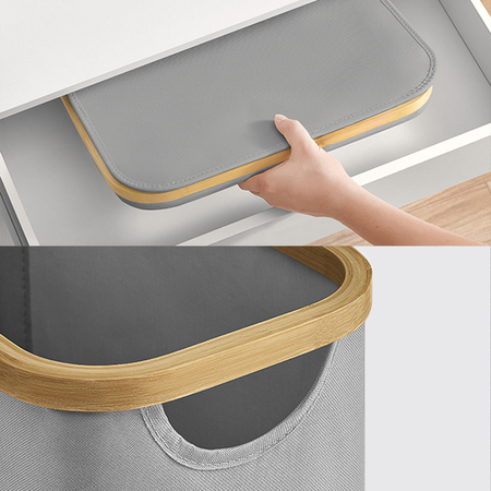 Kosz na pranie 90L 1 komorowy szary