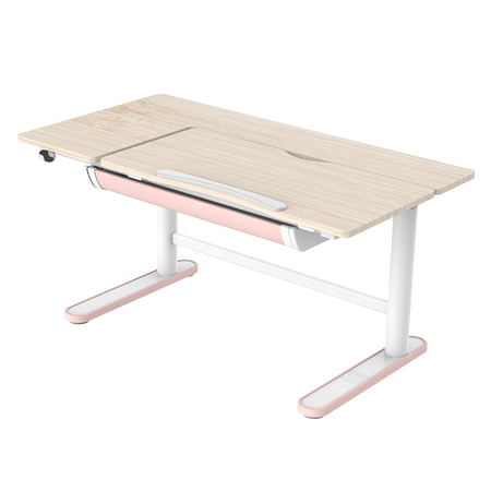 Regulowane biurko dla dziecka z półką Spacetronik XD 112x60 cm (różowe)