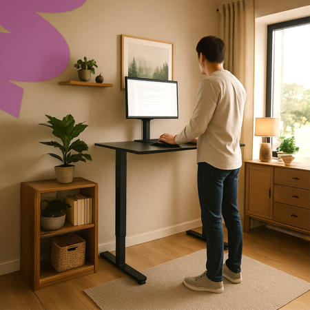 Biurko elektryczne Spacetronik SPEO111WW Moris 80×60 cm białe