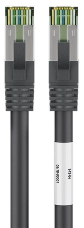 Kabel LAN Patch cord CAT 8.1 S/FTP Klasa I CZARNY 5m - zdjęcie 2