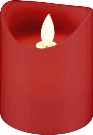 Świeczki LED Goobay czerwone 7,5x10cm ZESTAW 4 sztuki