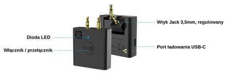 B05 2x Bluetooth 1Mii Sender 2xAUX Jack 35 10m