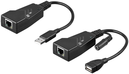 Przedłużacz USB na LAN RJ45 CAT 5e/6/6A Goobay do 100m