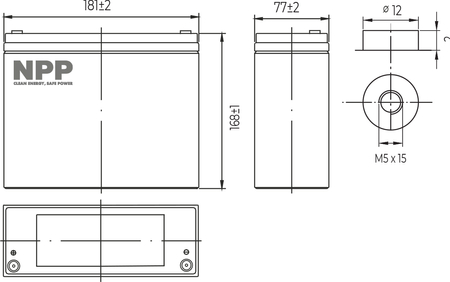 Akumulator LFP LiFePO4 12.8V 30Ah T12