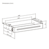 Under-Desk Storage Drawer USB Ports Standard Black