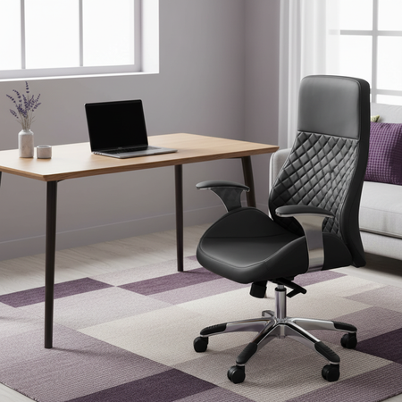 Bürodrehsessel mit Armlehne ALMA schwarz - zdjęcie 2