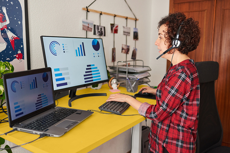 Uniwersalny blat pod biurko 130x65cm Musztardowy