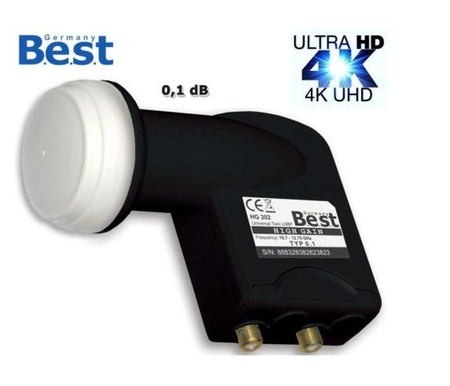 LNB Twin BEST HG 202 Ultra Schwarz 01dB - zdjęcie 2