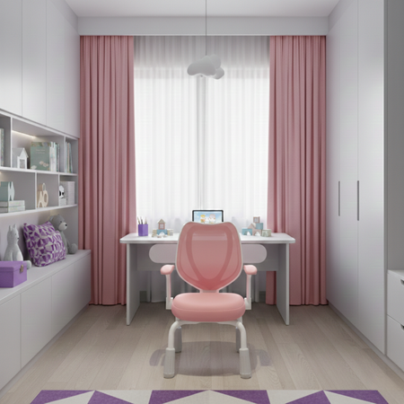 Krzesło dziecięce SPC XD26P różowe regulacja wysokości podłokietniki - zdjęcie 2