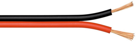 Kabel głośnikowy GOOBAY czarno-czerwony 2x2,5mm² CCA rolka 50m - zdjęcie 2