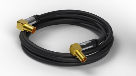 TV-Stecker IEC GN-WT Goobay Angular Schwarz 3m
