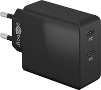 Ladegerät 2x USB-C 36W PD Goobay BLACK